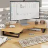Suporte de Base Elevada para Monitor de Computador de Canto Prateleira Triangular de Armazenamento para Mesa Prateleira de Armazenamento para Desktop