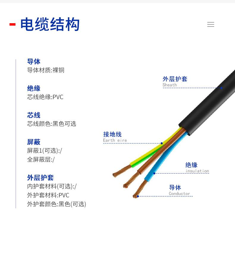 欧标耐温电源线