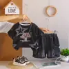 Conjunto de Verano 2026 para Niños de Manga Corta Nuevo Elegante Gorra de Béisbol de Cinco Puntas Infantil Conjunto de Dos Piezas de Manga Corta