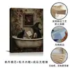 Pintura decorativa de três bruxas mais vendida da Amazon para Halloween, pintura sem moldura de floresta de outono vintage para decoração de parede da sala de estar