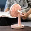 Ventilador de escritorio pequeño con luz de carga USB nuevo para comercio exterior transfronterizo, tres velocidades, ventilador de escritorio para dormitorio de estudiante