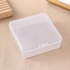 Caja de Plástico Transparente PP Grande Cuadrada Tapa Abatible 12.5 Pequeña Producto Tornillería Accesorios Embalaje Caja de Almacenamiento