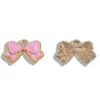 Corbata de moño perlada con goteo de aceite multicolor estilo coreano Colgante Accesorios de joyería de aleación DIY Colgante de pendientes para tocado