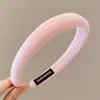 Diadema de corona alta estilo coreano, diadema de borde ancho, diadema para lavarse la cara con dientes, accesorio para el cabello de tela a cuadros de alta gama