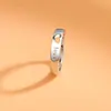 Anillo de Pareja Dos en Uno para Hombres y Mujeres Amor a Larga Distancia Forma de Corazón Expresión de Propuesta Diamante Simulado Anillo de Boda Regalo para Novia