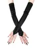 Guantes de Satén Retro Europeos y Americanos con Gancho en el Dedo Largos de Nailon Sexy para Boda Cos Performance Guantes de Etiqueta