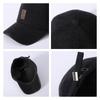 Gorro de algodón de invierno nuevo para hombre, cálido y grueso, con protección para los oídos, gorra de béisbol de lana a prueba de viento y frío, gorra con visera para personas de mediana edad y mayores.