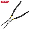 Pinzas para Circlips Internos Rectas Deli Tools Dl0361 (13") Alicates Industriales Curvos de Acero al Cromo Vanadio Apertura 13 pulgadas