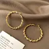 Pendientes Circulares con Exquisito Diseño en Espiral y Textura Enroscada, Estilo Europeo y Americano, Elegantes y Lujosos, Pendientes Versátiles de Gama Alta y Nicho