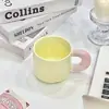Caneca de leite-fufu para dropshipping com tampa e colher, caneca de café de cerâmica fofa de alto valor para meninas, adequada para casais e uso no escritório