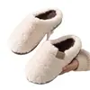 Pantuflas peludas para mujer, nuevo modelo de invierno 2026, antideslizantes, cálidas, sencillas, para uso en interiores en casa, pantuflas de algodón con suela gruesa, zapatos para el hogar