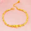 Pulsera de Oro Arena Vietnamita de Moda para Mujer, Joyería Simple para la Mano, Oro de Imitación, Chapado en Cobre con Oro Real de 24 Quilates