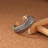Anillo Retro para Hombre con Escama de Dragón de Plata Lisa, Anillo de Dedo Índice Abierto Moderno Personalizado, Anillo de Dedo Medio Versátil Simple al por Mayor
