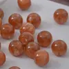Grânulos redondos de furo grande com gradiente de tinta jade imitação com banho de ouro, grânulos soltos estilo antigo, acessórios para pulseira DIY feitos à mão