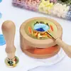 Horno Fundidor de Pintura para Sellar con Fuego Juego Estufa de Leña Mango de Cuchara Color a Juego Macarrón Combinación Sello de Pintura para Sellar Fábrica