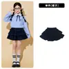 Uniforme para dia de esporte na escola primária, camisa, estilo universitário, uniforme de classe, roupa para desempenho acadêmico, uniforme de coral, roupa para apresentação de cheerleading infantil