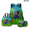 Mochila Escolar 3D Nueva Transfronteriza Cultiva un Jardín Mochila Bolso para el Almuerzo Estuche Tres Piezas