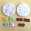 Cerca Silicone Mini Estrada Marca Molde DIY Artesanal Sobremesa Bolo Dobrar Açúcar Chocolate Decorativo Molde Gota Cola Enfeites