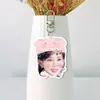 Meng Ziyi Acrílico Fondo Blanco Llavero Doble Cara Colgante para Bolsa Colgante para Mochila Mercancía de Celebridad con Fotos