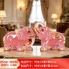 Ornamento de jade de elefante um par absorvedor de fortuna entrada da sala de estar TV armário de vinho decoração de casa presentes de inauguração de casa