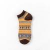 Calcetines de barco de estilo étnico retro para hombre, Calcetines cortos de doble punta para primavera y otoño, Calcetines de tendencia Harajuku japoneses de hilo grueso, Calcetines de algodón absorbentes de sudor