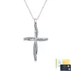 Colgante de Cruz de Moissanita de Plata S925 Collar de Moda de Lujo Ligero con Forma de Cruz Joyería para Hombres y Mujeres Directo del Fabricante