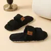 Venta Caliente Transfronteriza Pantuflas de Algodón para el Hogar de Felpa de Oso Polar para Mujer, Unisex de Interior, Suela Gruesa, Antideslizantes para el Piso, Pantuflas Cálidas de Algodón para el Hogar