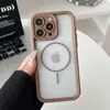 Adecuado para Iphone16Promax/15/14 Funda Personalizada Magnética Ojo de Ángel Círculo Delgado Color Puro Protección para Teléfono Móvil