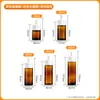 Botella cuentagotas de vidrio ámbar transparente para aceites esenciales, 30 ml/50 ml, botella dispensadora de sérum cosmético, botella cuentagotas de vidrio