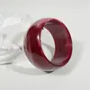 Joias Yongge Pulseira Geométrica Redonda de Resina Estilo Europeu e Americano Transfronteiriça Semi-Transparente Estilo Ins Bangle Poligonal Exagerado