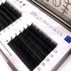 Qiaozi pupila pestaña individual 0.25 pelo plano injerto de racimo individual pestañas postizas hacer efecto negro denso imitación pelo de visón suave