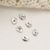Pieza de piedra espaciadora de oro real de 18 quilates con pequeñas irregularidades y roturas, con espaciador de plata, junta para cuentas, accesorios de joyería con cuentas para hacer tú mismo.