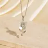 Moda Transfronteriza Accesorios de Flor de Tulipán Collar Estilo Dulce Colgante Pequeño de Flor Fresca Cadena para Suéter Versátil con Temperamento