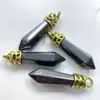 Amazon Europa y Estados Unidos más vendido amatista natural piedra de tigre columna hexagonal collar joyería colgante colgante espiritual venta al por mayor