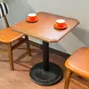 Juego de mesa y sillas de madera maciza estilo retro americano para cafetería, tienda de snacks y postres, sofá tipo cabina, mesas redondas y cuadradas para restaurante occidental