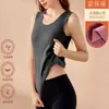Chaleco Térmico para Mujer con Calefacción de Temperatura Constante, Ropa Interior Gruesa sin Costuras para Otoño, Camiseta de Capa Base Derong, Capa Interior de Invierno Tendencia