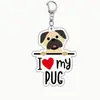 Llavero de Perro Mascota Acrílico Color Impreso En Stock Transfronterizo Regalo Pequeño Creativo