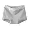 Cuecas Boxer de Algodão Macio de Cintura Média para Mulheres, Algodão Puro com Entrepernas Estendido, Costura com Seda Francesa, Calcinhas Triângulo Femininas para Atacado