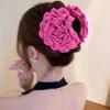 Novo Headdress de Flor Grande Tridimensional Rosa Novo Presilha de Tubarão Traseira Grampo de Cabelo Transfronteiriço Penteado
