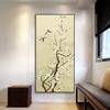 Colección Apreciación de Primavera Flor de Peral Estilo Chino Nuevo Pintura Decorativa de Entrada Vertical Flor de Peral Pájaro Mural de Pasillo Pintura Colgante para Pared de Fondo de Sala de Estar
