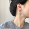 Pendientes de aro grandes exagerados estilo Hong Kong, diseño de nicho de alta gama, pendientes de plata, nueva tendencia 2024