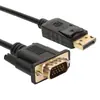 Adaptador Displayport para VGA HD com cabo de 1,8 m Linha de conversão DP para VGA 1,8 M