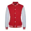 Chaqueta de Béisbol de Vellón de Mink Coreano con Bloques de Color Versátiles Ropa Exterior Unisex Ropa de Trabajo para Equipo Personalizable con Logo