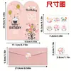 Tarjeta de Felicitación de Cumpleaños Hecha a Mano de Nuevo Estilo Transfronteriza con un Toque de Alta Gama, Sencilla y Elegante, Incluye Sobre y Juego de Pegatinas, Tarjeta de Bendición Escrita a Mano