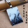 Material da Mongólia Exterior de Xinjiang Jade Hetian jade azul e branco marca segura pingente de colar pingente masculino e feminino corrente de suéter floral