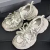 2026 Nuevo Modelo B Marca Zapatos de Papá de Suela Gruesa para Aumentar Altura con Flores de Encaje, Zapatos Retro Unisex, Tenis Versátiles Cómodos