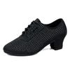[Sapatos de Dança Exclusivos] Sapatos de Dança Latina da Indústria Feminino Adulto Sapatos de Dança de Salão Sapatos de Corpo Sapatos de Dança Sappers Salto Médio
