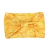 Diadema Tie-Dye Hecha a Mano Europea y Americana Banda para el Cabello de Algodón Elástico Ultraancha Absorbente del Sudor Banda para el Cabello de Ala Ancha Banda para el Cabello de Ejercicio Yoga Turbante