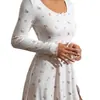 2025 Nuevo Venta Caliente Transfronteriza Europea y Americana Ropa de Casa Canalé Floral Pijama de Mujer Camisola Sexy Estampada Vestido de Noche