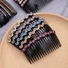 Flequillo Peine para el Cabello Peine de Inserción Clip para el Cabello a Presión para Cabello Roto Adorno para la Cabeza Parte Posterior de la Cabeza Clip para Cabello Extendido Mujer Adulta Horquilla para el Cabello con Pedrería Venta al por Mayor